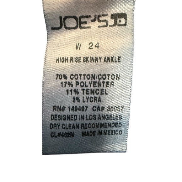 JOE'S JEANS Women's High Rise Skinny Ankle Dark Wash Distressed Jeans W24 - Picture 4 of 7